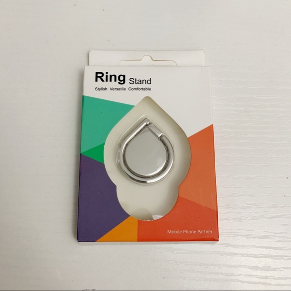⛱ 3/$15 Silver Ring Stand Tear Drop Phone Holder - Picture 4 of 5